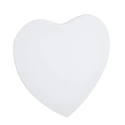 Imagen de Honsell Bastidor con Forma de corazón, 30 x 1,5 cm, Tela 100% algodón Resistente Grapas en la Parte Trasera para Pintura al óleo y acrílico técnica Estarcido, Color Blanco, (12232)
