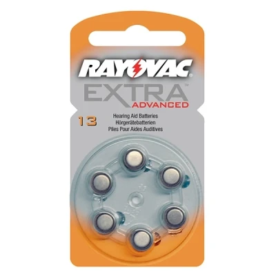 Imagen de Rayovac 13 Extra 60x Advanced Hearing Aid Batteries PR48 / 13AE DA13 P13 PR13H by