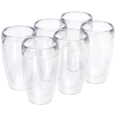Imagen de Bodum 11850 10SA PAVINA Outdoor Juego de 6 vasos doble pared (plástico resistente, 0,45 camas)