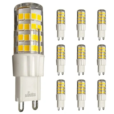 Imagen de LED ATOMANT Pack 10x Bombilla G9 5W Regulable. Color Blanco Calido (3000K). 550 Lumenes. Equivalentes A Bombillas Halógenas De 60W. Base Ceramica.