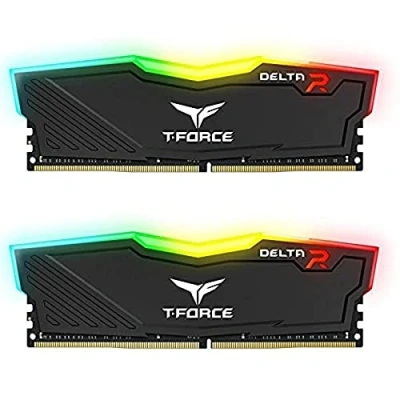 Imagen de TEAMGROUP Team T Force Delta RGB DDR4 Gaming Memory, 2 x 8 GB, 3200 MHz, 288 Pines DIMM, Negro