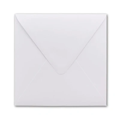 Imagen de Lot d’enveloppes carrées avec patte autocollante Blanc pur 150 x mm. 100 Stück Nassklebung