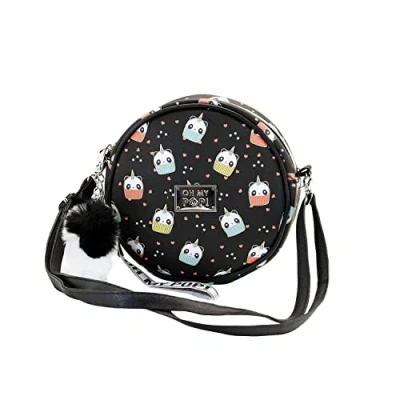 Imagen de Oh My Pop! Pandicorn Bolso Redondo, Negro, 18.5 x cm
