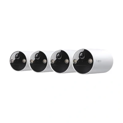 Imagen de Tapo C410(4 pack) Cámara Wi Fi de Batería para Exterior/Interior, 2K 3MP, 6400mAh, Detección Personas por IA, Visión Nocturna a Color, No Requiere Hub, Compatible con Panel Solar