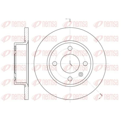 Imagen de REMSA 6425.00 Disco de freno Eje delantero 236, 236 12,7 4 macizo SKODA: Felicia 1 Pickup