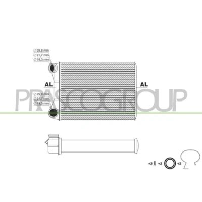 Imagen de PRASCO FT133H002 Radiador de Calefaccion FIAT: Punto II Hatchback