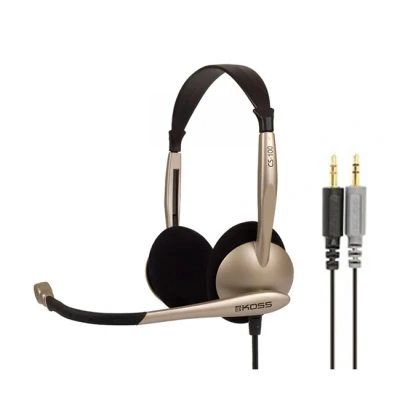 Imagen de Koss Cs100 Auricular Con Micrófono Auriculares (alámbrico, Abrir, 30 16000 Hz, Binaurale, Plata, 100 Hz)