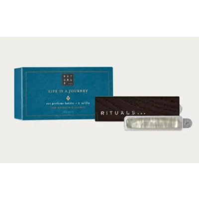 Imagen de Rituals Life is a Journey Soporte para perfume de coche Hammam, 2 recambios, 6 ml, eucalipto refrescante y romero