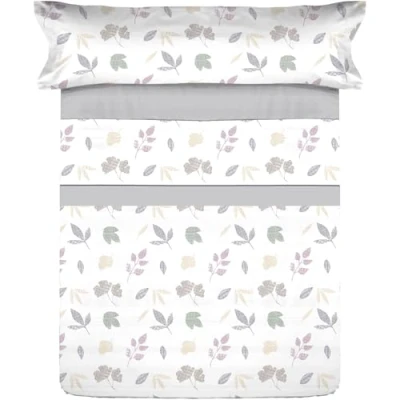 Imagen de Donegal Collections Juego de Sabanas Cama 105 105x190 Carls Gris Ropa 3 Piezas Incluye Sabana Bajera, Encimera y Funda Almohada Microfibra Extra Suave