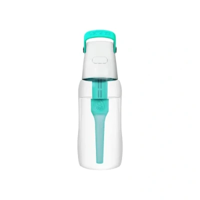 Imagen de Dafi botella de Filtro Solid carbono incluido Reduce el sabor y olor del cloro Se debe beber sin inclinar la Sello hermético 0,5 L Libre BPA Turquesa