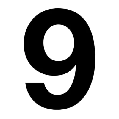 Imagen de Números adhesivos, Nr. 9 en color negro, altura de 10 cm, autoadhesivo para número casa, pegar exteriores, buzón, puerta, resistente a la intemperie, kfz_673_9