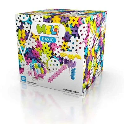 Imagen de Meli Basic Constructor Pink 600 Juguetes creativos, Multicolor, Unidades (Ame Group 67228)