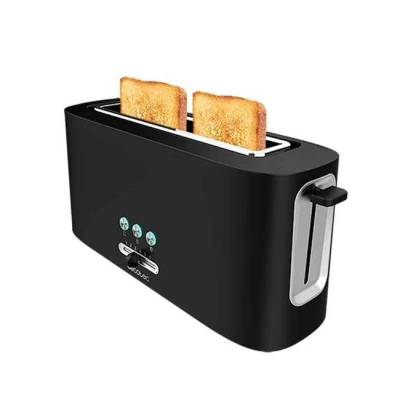 Imagen de Cecotec Tostadora Vertical Toast&amp;Taste 10000 Extra. 980 W, Ranura larga extraancha, 3 Funciones preconfiguradas, Diseño en plástico con acabados acero inox, Incluye Varillas superiores