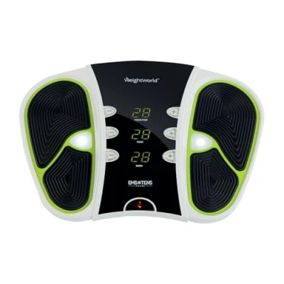 Imagen de Estimulador Circulatorio de Impulsos Eléctrico Masajeador Muscular EMS y TENS para Piernas, Pies Cuerpo con Electrodos, Control Remoto, 99 Niveles Piernas Vibrador