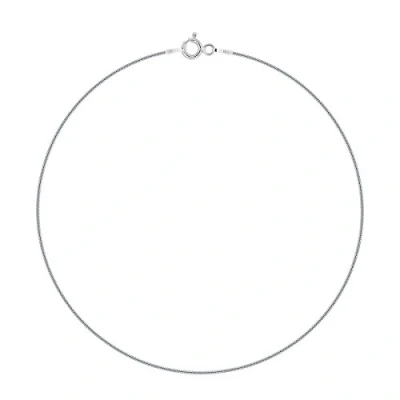Imagen de Planetys Tobillera de Plata Ley 925 Rodiada Cadena Malla Serpiente 1 mm Ancho