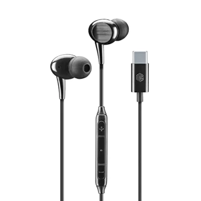 Imagen de Auriculares de botón Music Sound Arms, Control remoto, Micrófono integrado, USB C, Negro