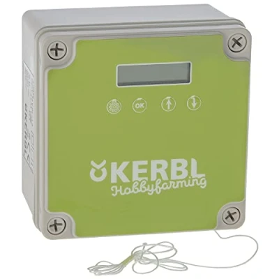Imagen de Kerbl 70550 Control automático Puerta de Pollo, Sensor luz depende del Tiempo Manual
