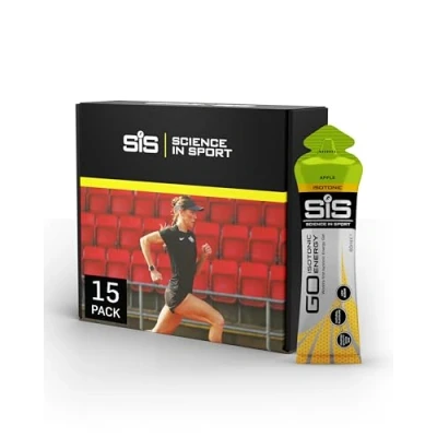 Imagen de Science in Sport GO Gel Energético Isotónico 15 x 60ml Manzana Vegano, Formulación Isotónica con 22g de Carbohidratos, Buen Proveedor Energía, Alternativa Óptima para Bebidas Isotónicas