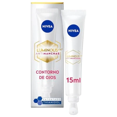 Imagen de NIVEA Contorno de Ojos Antiojeras Cellular Luminous 630 (1 x 15 ml), crema antiedad con ácido hialurónico, antiarrugas para deshinchar la mirada cansada