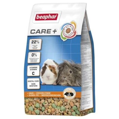 Imagen de BEAPHAR — CARE+ Alimento extruido Super Premium para conejillo de indias Contiene vitamina C y un 22% fibra Sin azúcares añadidos 1,5 kg, paquete 1 unidad