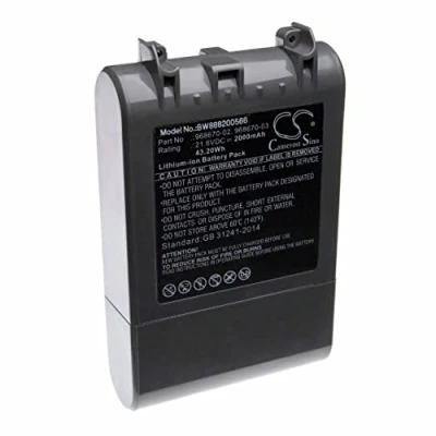 Imagen de vhbw Batería Recargable Compatible con Dyson SV11, V7, V7 Animal, Motorhead Pro aspiradora, Robot Limpieza (2000 mAh, 21,6 V, Li Ion)