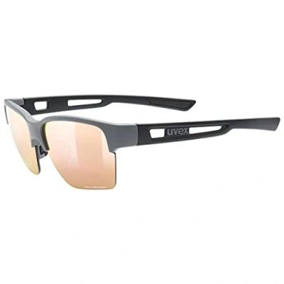 Imagen de uvex sportstyle 805 CV, gafas outdoor unisex, tintadas para realzar el contraste, de espejo, rhino black matt/champagner, one size