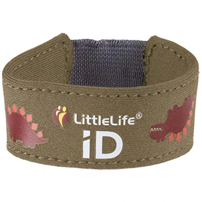 Imagen de LittleLife Pulsera de Seguridad, Identificación para Niños con Tarjetas Contacto Emergencia o Información Médica, Dinosaurio