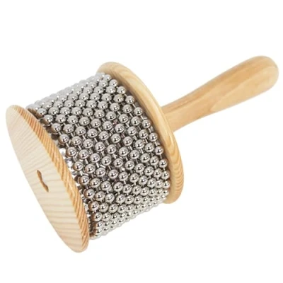 Imagen de A Star Cabasa Afuche Shaker con cuentas de madera 9 cm diámetro, mediano Instrumento percusión manual