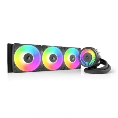 Imagen de ARCTIC Liquid Freezer III Pro 360 A RGB Enfriador de CPU AIO, 3 x 120 mm Refrigeración por Agua, Radiador 38 mm, Bomba PWM, Ventilador VRM, AMD AM5/AM4, Intel LGA1851/1700 Marco Contacto Negro