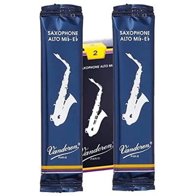 Imagen de CAÑAS LENGUETAS PARA SAXOFON ALTO VANDOREN Nº 2 TRADICIONAL (2 UNIDADES) ROCKMUSIC ESPAÑA