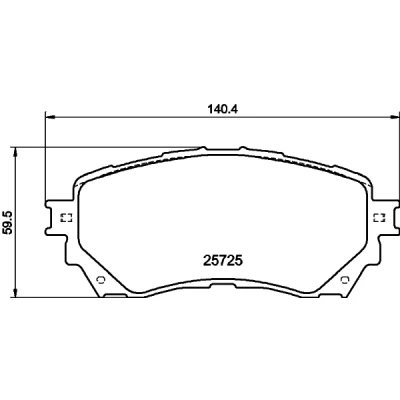 Imagen de HELLA 8DB 355 020 901 Juego de pastillas freno no preparado para indicador desgaste con accesorios MAZDA: 6 Berlina, Familiar