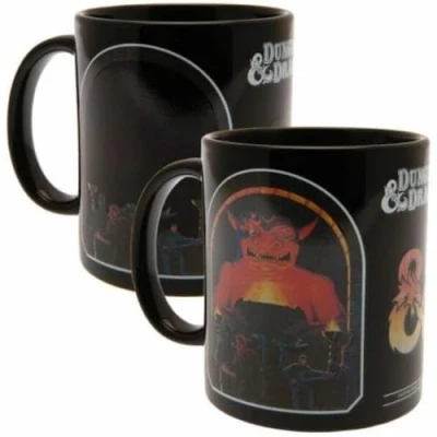 Imagen de Pyramid International Dungeons &amp; Dragons Taza de café cerámica 325 ml, diseño ladrones en el templo, para mujeres y hombres, producto oficial, color negro