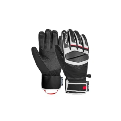 Imagen de Reusch Mastery Guantes para Hombre, 7745 Negro/Blanco/Rojo Fuego, 10