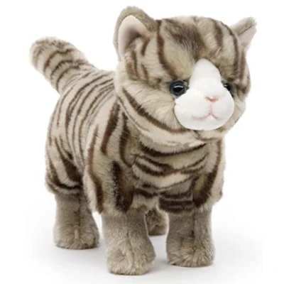 Imagen de Uni Toys Gato de Color Gris, pie 35 cm (Longitud) Peluche