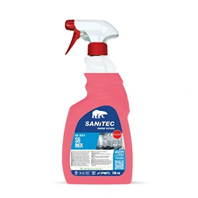 Imagen de Sanitec Desengrasante de acero, limpiador específico, spray 750 ml