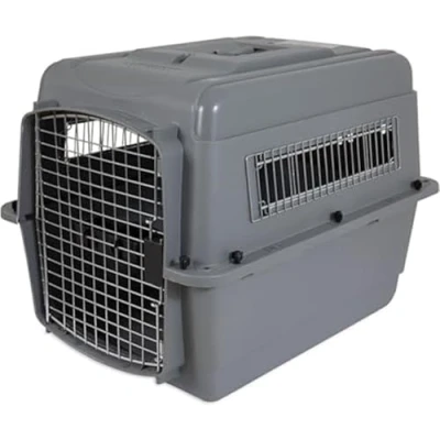 Imagen de Petmate 00200 Transportin Sky Kennel 28, 71,12 cm de largo x 52,07 ancho 54,61 alto, color gris