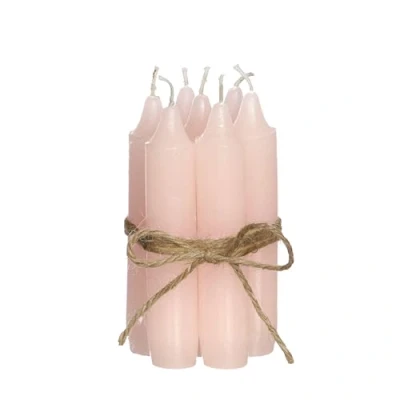 Imagen de comforder Juego de velas (7 unidades), 11 cm, color rosa, 4 horas combustión