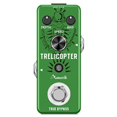 Imagen de Amuzik Guitar Tremolo Effect Pedal of Classic Trelicopter Effects Pedals for Electric True Bypass