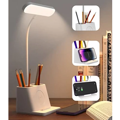 Imagen de Jissta Lámpara Escritorio LED, Flexo de 5 Modos Regulable, Cuidado Ocular Lampara Led con Control Tácti, Lamparas Mesita Noche