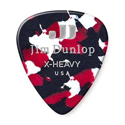 Imagen de JIM DUNLOP Púas Genuine Celluloid Shell Extra Duro Saco de 12, confetti