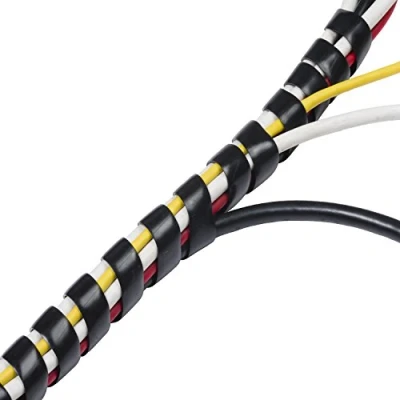 Imagen de D Line CTW2.5B Protector y organizador de cables en espiral, Funda espiral para 10 a 40mm diámetro 2.5m longitud Nero