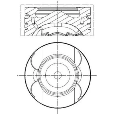 Imagen de MAHLE ORIGINAL 013 PI 00156 000 Pistóns 84,01 con soporte segmento pistón FORD: Transit V363 Furgón