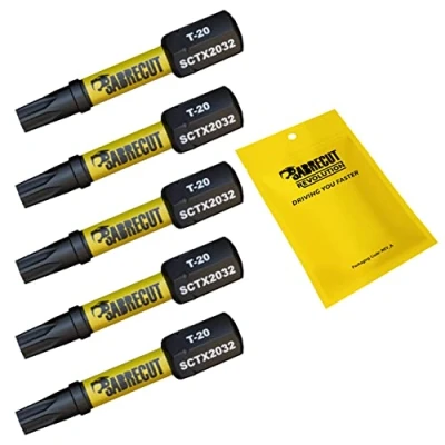 Imagen de 5 x SabreCut SCTX2032_5 32 mm T20 TX20 Juego de puntas destornillador impacto magnético Torx Heavy Duty Compatible con Dewalt Milwaukee Bosch Makita y más