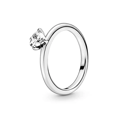 Imagen de PANDORA Anillo solitario 198691C01 58 Corazón