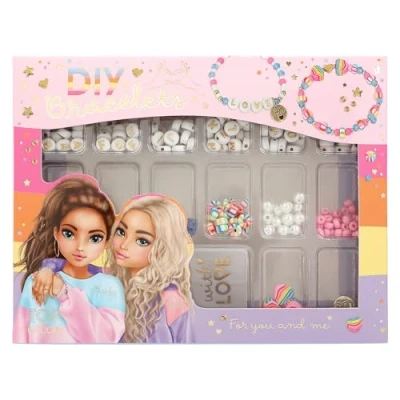 Imagen de Depesche 12959 TOPModel Pulseras DIY para Hacer, Juego de bisutería con Varias Cuentas, Colgante Oro y Mucho más, Multicolor, One Size