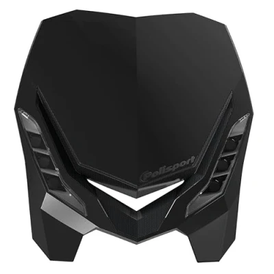 Imagen de Polisport 8670800002 Faro delantero E BLAZE de fibra carbono con lámpara LED compatible todos los modelos motocross/enduro en color negro