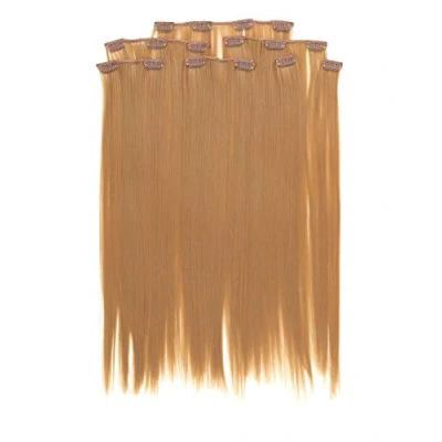 Imagen de Prettyland naturalmente brillante la extensión del pelo Peluca lisa a 50 cm larga con 7 piezas Marrón Rubio BL30