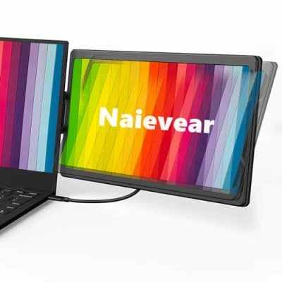 Imagen de Naievear monitor portátil, 13.3 pulgadas, 1920 x 1080P, FHD, IPS, de pantalla para laptop / PC Mac PS3/4/5/Xbox/teléfono