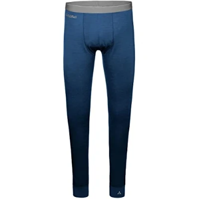 Imagen de Schöffel Merino Sport Pants Long M Calzoncillos Largos Que regulan la Temperatura, Mallas térmicas Transpirables en Calidad de Lana, Hombres, Imperial B, Small