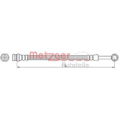 Imagen de METZGER 4110564 Latiguillos de Freno 259 M10 x 1 HYUNDAI: Terracan